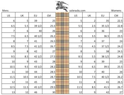 burberry size chart man|burberry 10y size chart.